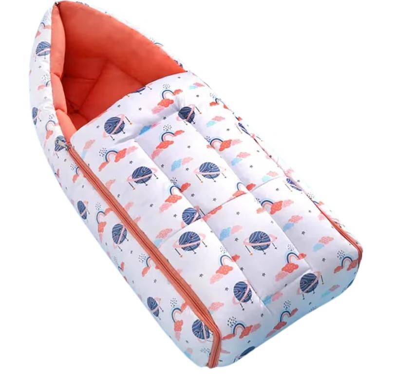 Celestial rainbow baby sleeping bag