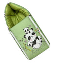Baby Carry Nest & Sleeping Bag - Sage Green Panda & Bamboo