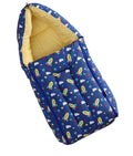 Rocket Print Baby Sleeping Bag & Carry Nest (Dark Blue)
