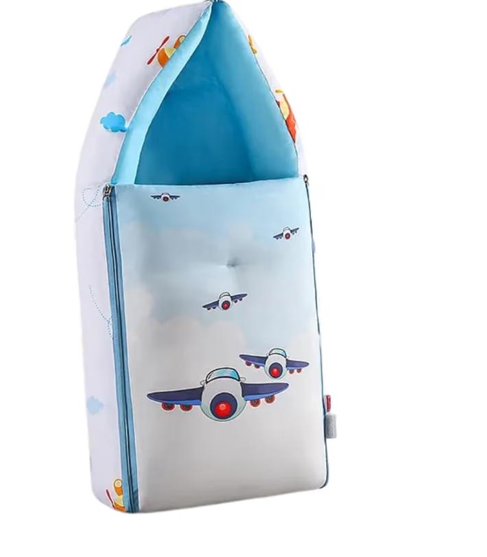 Cartoon Aeroplane Sky Theme Baby Sleeping Bag