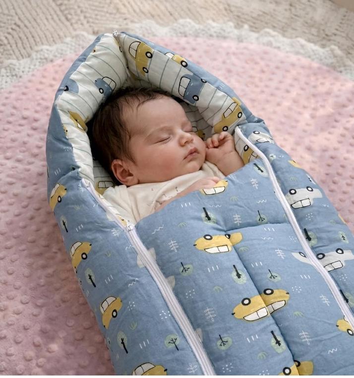 Cartoon Cars Print Baby Sleeping Bag