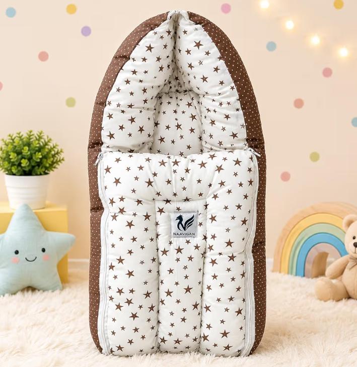 Dual-Tone Star Print Baby Carry Nest