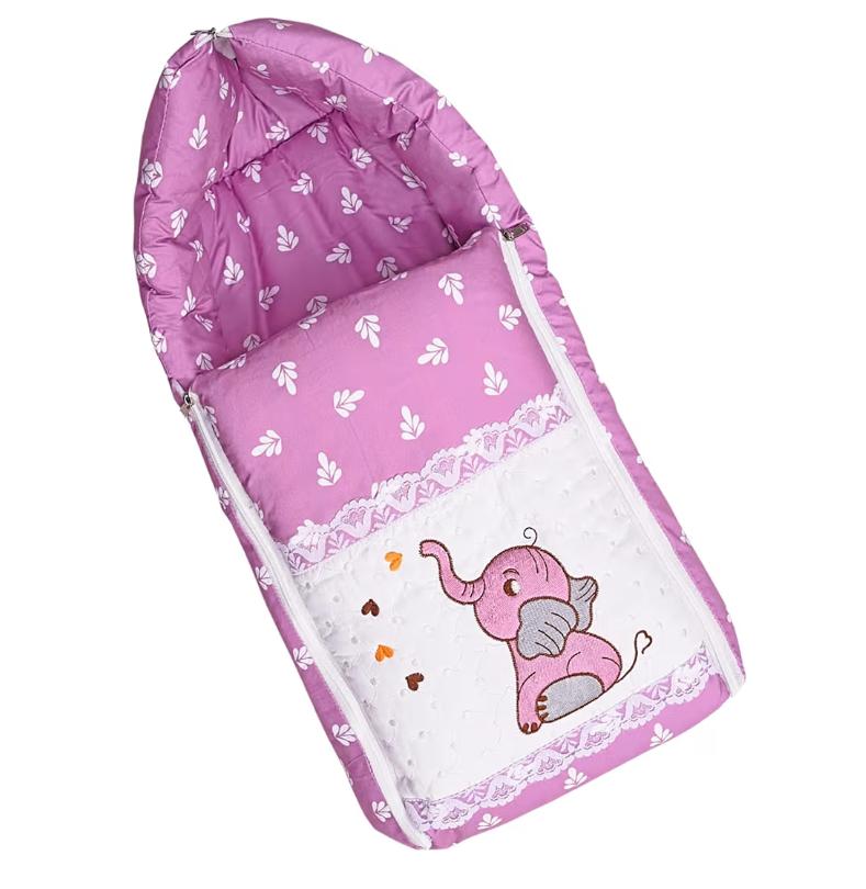 Embroidered Elephant Lace Baby Sleeping Bag